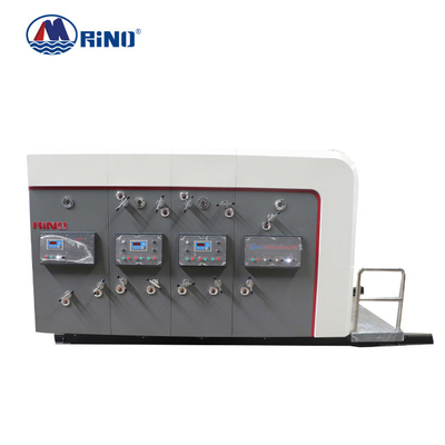 PLC Automatic 2 Color Carton Box Flexo Printing Machine With Die Cutter Slotter