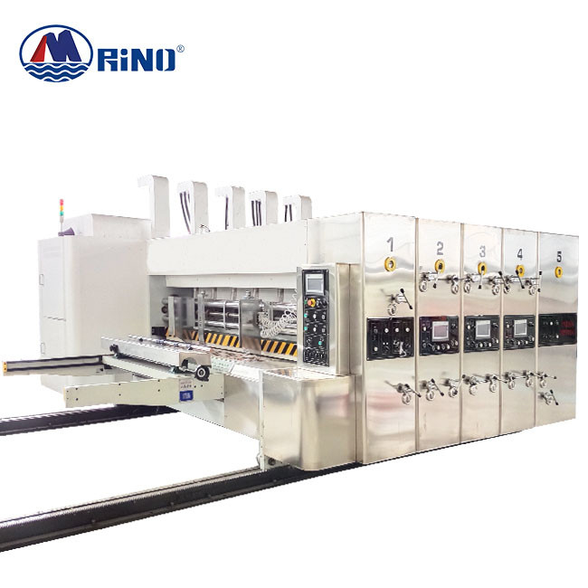 Wallboard Carton Box 3 Color Flexo Printing Machine With Die Cutting